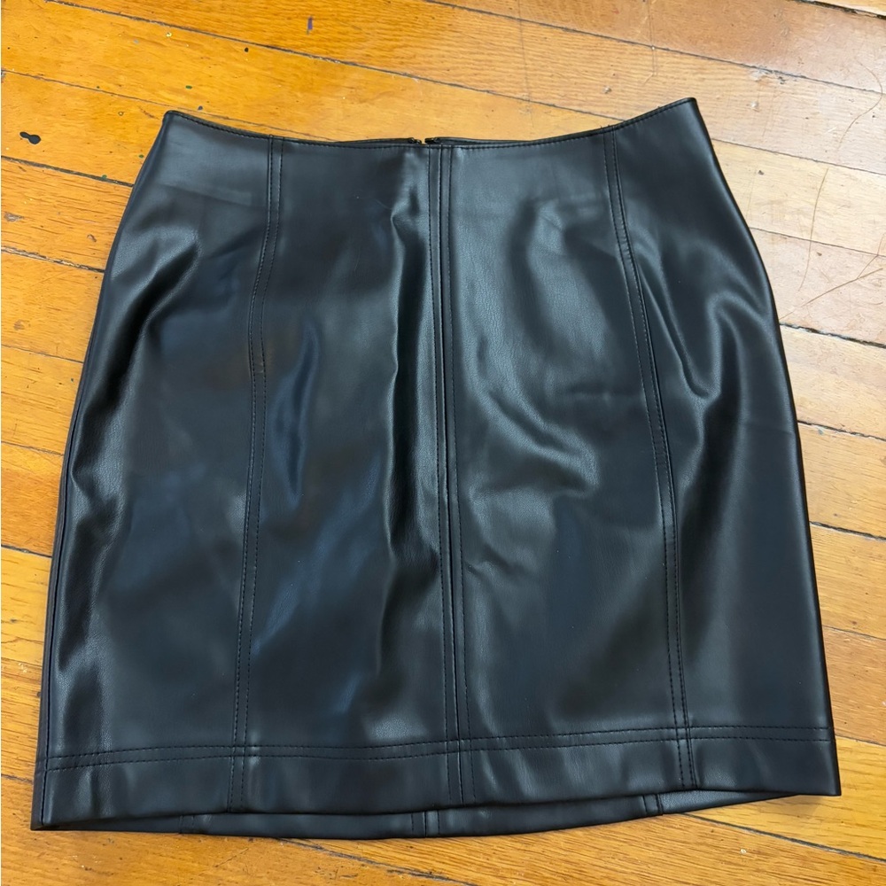 Free People Black Mini Pencil Skirt Night Out